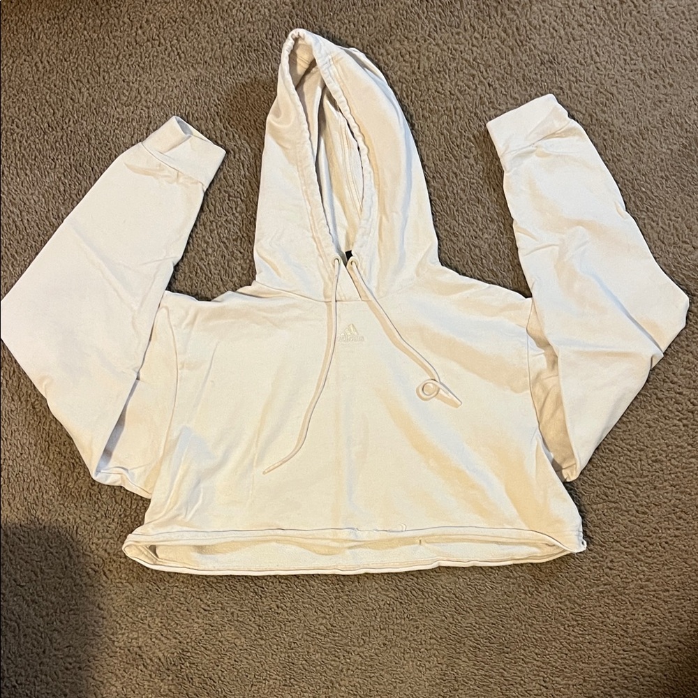 Adidas Cream Hoodie with Logo